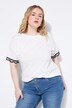 T-shirt dal taglio oversize con mezze maniche orlate all'uncinetto
