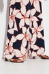 Pantalon en jersey à motif floral. Jambe droite et large. Taille élastique