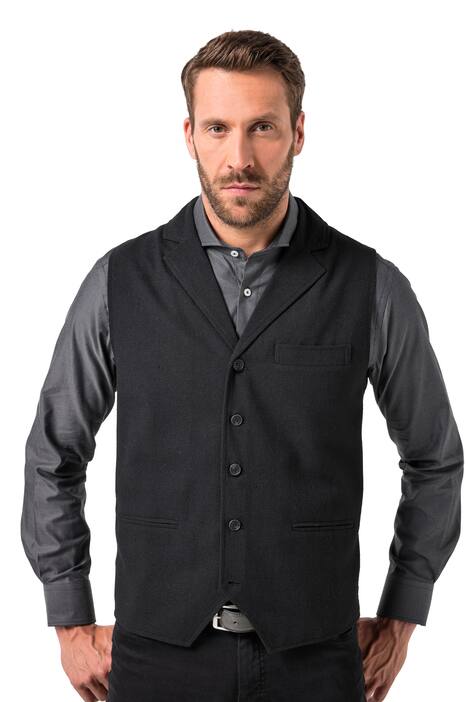 Tvídová vesta JP1880, FLEXNAMIC®, vlněný materiál, úpletová záda, do 7XL