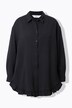 Overhemdblouse, oversized, crêpe, volant aan de zoom