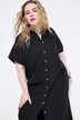 Muslin Cap Sleeve Button Down Shirt Dress