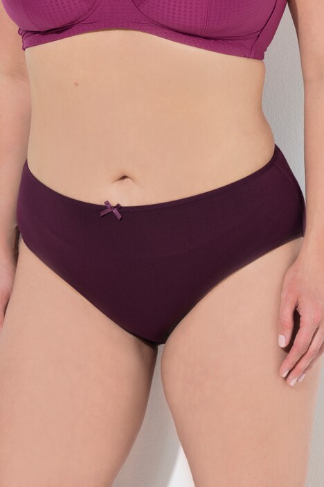 Midislips, set van 5, gestreept / effen