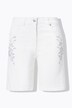 Shorts di jeans con taglio della gamba ampio e brillantini