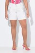 Shorts di jeans con taglio della gamba ampio e brillantini