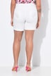 Shorts di jeans con taglio della gamba ampio e brillantini