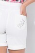 Shorts di jeans con taglio della gamba ampio e brillantini
