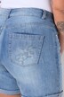 Jeans-shorts, vide ben, glitrende similisten