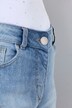 Jeans-shorts, vide ben, glitrende similisten