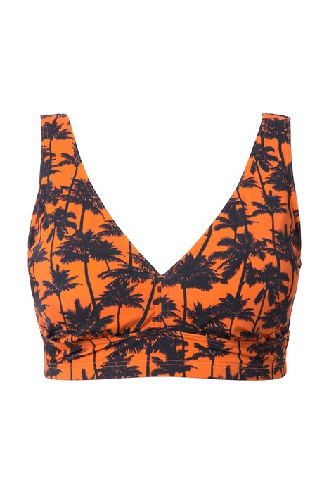 Bikiny top, měkké košíčky, palmový potisk
