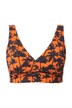 Bikiny top, měkké košíčky, palmový potisk