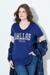 T-shirt dal taglio svasato con stampa con scritta, scollo a girocollo e mezze maniche