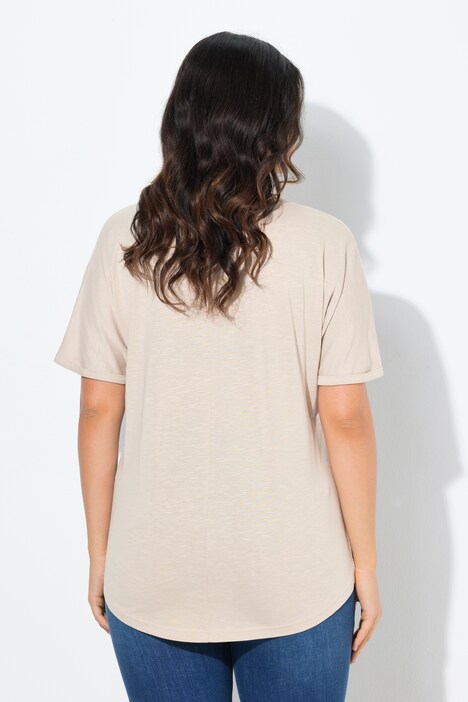T-shirt oversize « chapeau de cowboy », décolleté rond et manches courtes
