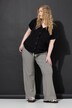 Pantalon jambe droite, jersey texturé à rayures