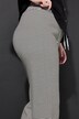 Pantalon jambe droite, jersey texturé à rayures