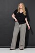 Pantalon jambe droite, jersey texturé à rayures
