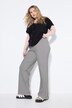 Pantalon jambe droite, jersey texturé à rayures