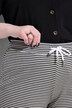 Pantalon jambe droite, jersey texturé à rayures