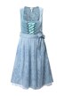 Dirndl, výšivka, šněrování, hranatý výstřih, bez rukávů