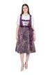 Dirndl, výšivka, šněrování, hranatý výstřih, bez rukávů