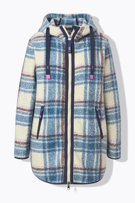 Karojacke, Kapuze, 2-Wege-Zipper