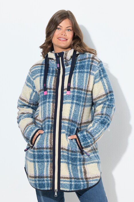 Karojacke, Kapuze, 2-Wege-Zipper