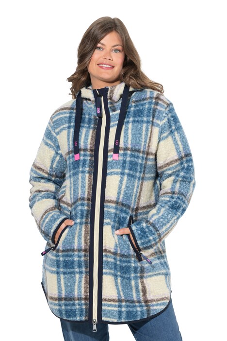 Teddy bunda, kapuce, dvoucestný zip