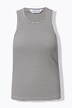 Tanktop, slim shape, structuurjersey, strepen