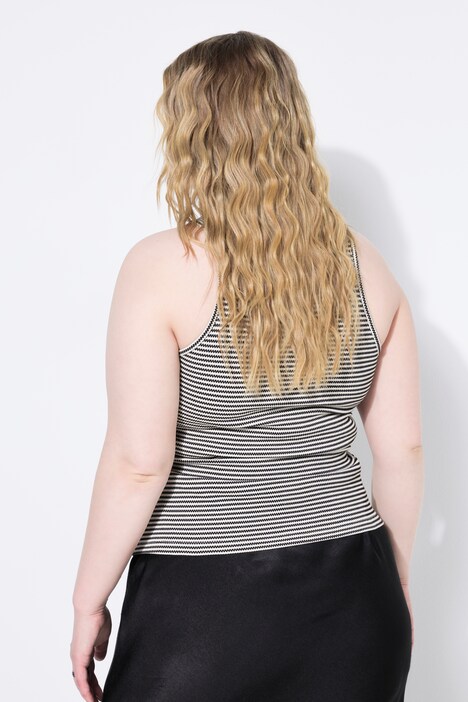 Débardeur à rayures, en jersey texturé, coupe Slim Shape