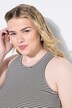 Tanktop, slim shape, structuurjersey, strepen