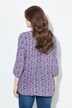 Gerimpelde blouse, bloemen, A-lijn, ronde hals, 3/4-mouw