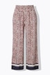Pantalon imprimé léopard, rayures sur le bas de jambe, coupe Wide Legs