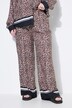 Pantalon imprimé léopard, rayures sur le bas de jambe, coupe Wide Legs