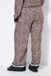 Pantalon imprimé léopard, rayures sur le bas de jambe, coupe Wide Legs