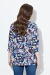 Cupro blouse, vetersluiting, oversized, ronde hals, 3/4-mouw