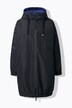 Functionele jas, omkeerbaar, oversized, capuchon, 2-wegrits