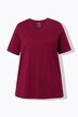 T-shirt, 2-pack, strepen/uni, V-hals, halve mouw