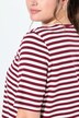 T-shirt, 2-pack, strepen/uni, V-hals, halve mouw
