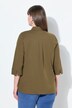 Hemdbluse, Blüten, Hemdkragen, 3/4-Arm, Biobaumwolle