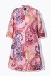 Paisley Goblet Collar 3/4 Sleeve Dress