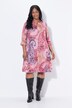 Paisley Goblet Collar 3/4 Sleeve Dress