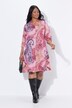 Paisley Goblet Collar 3/4 Sleeve Dress
