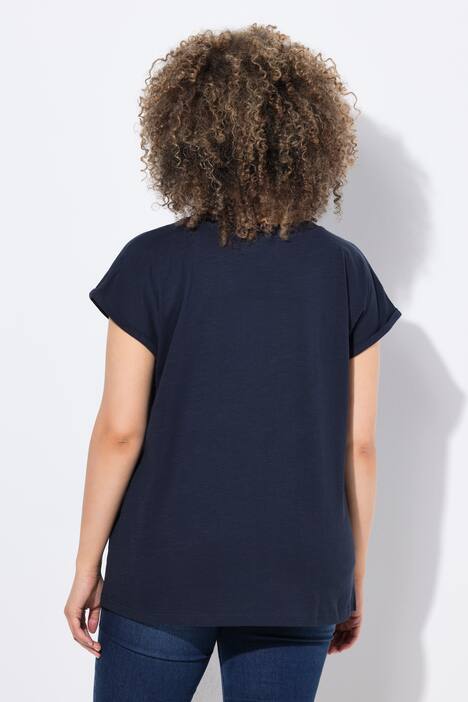 T-shirt oversize, imprimé Enjoy, décolleté rond et manches courtes