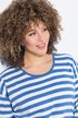 Camiseta, rayas horizontales, cuello redondo, manga larga
