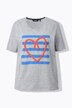 T-shirt coupe Classic Fit, cordon en forme de cœur, décolleté rond et manches courtes