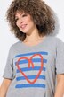 T-shirt coupe Classic Fit, cordon en forme de cœur, décolleté rond et manches courtes