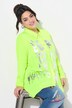 Bluse, A-linje, metallbokstaver, spiss nederkant