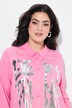 Bluse, A-linje, metallbokstaver, spiss nederkant