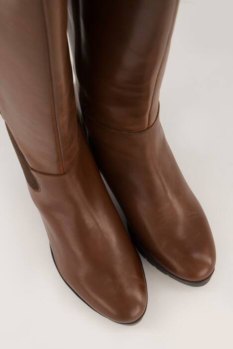 Bottes en cuir tige XXL, semelle de propreté amovible - largeur H