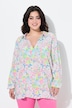 Bluse, farveglad allover-print, lange ærmer