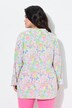 Bluse, farveglad allover-print, lange ærmer